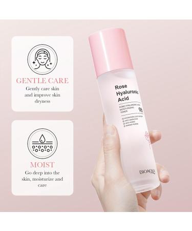 Organic Korean Rose Water Toner - Hydrating & Moisturizing | Pore Minimizer & Exfoliating | Pure Rose Water with Glycerin - 100ml - Buy Online on GoSupps.com