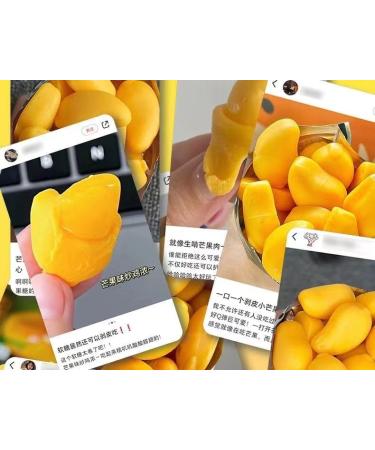 Mango soft candy peeled fruit casual snacks Gummy candy New Year candy delicious sweet candy soft candy snack wedding candy snack gifts (1bag) - Buy Online on GoSupps.com