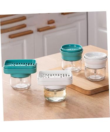 Ciieeo 2pcs Squeeze Bottle Press Type Soap Dispenser Home Soap Dispenser Soap Dispenser Sponge Holder Dish Washing Soap Dispenser Kitchen Supply White Dishwasher Push Type Plastic - Buy Online on GoSupps.com