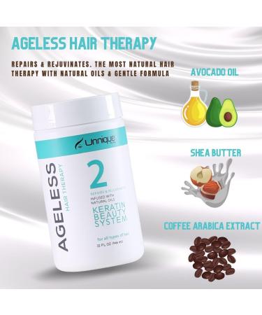 UNNIQUE Ageless Hair Therapy - Keratin Treatment for All Hair Types | Repair & Rejuvenate | 32 Fl Oz - Buy Online on GoSupps.com