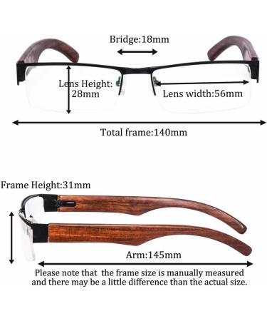 Buy SHINU+2.50 Computer Reading Glasses for Men | Blue Light Blocking Wooden Frame | International Shipping Available - Buy Online on GoSupps.com