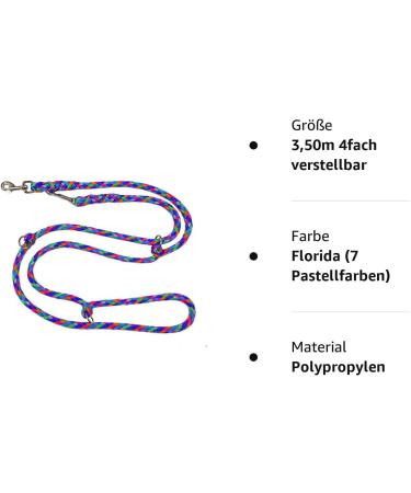 Adjustable Dog Linen Leash for Large Dogs up to 80kg - 3.50m & More - 7 Pastel Colors Available - Buy Online on GoSupps.com