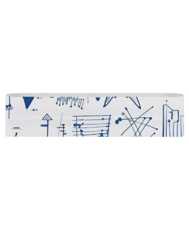 Resistance Bands Exercise Bands with Blue Lines Printed Elastic Band Leg Bands Resistance Fitness Bands Fabric Resistance Bands