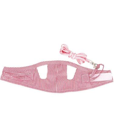 Small Animals Adjustable Harness Vest & Leash Set for Outdoor Walking - Red S | Ideal for Guinea Pigs, Squirrels, Hedgehogs, Ferrets, Rabbits - Buy Online on GoSupps.com