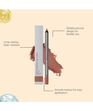  G n rique Lip Pencil Contour 360 Brown Long Lasting Waterproof Transfer-Resistant Sharpening Lip Liner Pencil Durable Hold - Buy Online on GoSupps.com