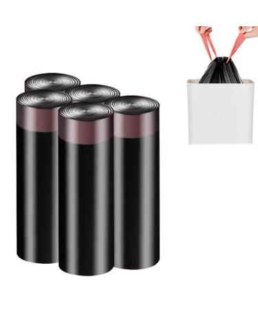 Drawstring Trash Bag | Drawstring Trash Bags - Anti-Drip Trash Can Liners Leak-Proof Garbage Bags for Home Office and Bedroom 45*50 4.5g 75 Pieces Black