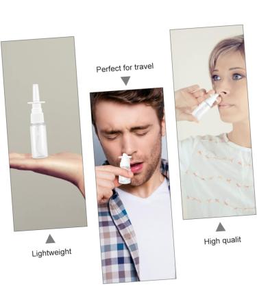 10pcs Rhinitis Spray Bottle - Empty Fine Mist Nasal Sprayers for Travel - Silver - Buy Online on GoSupps.com