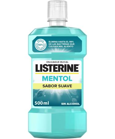 Listerine - Enjuague Bucal Mentol Sabor Suave, 500 ml