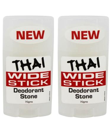 Thai Crystal Deodorant Stone Wide Stick Deodorant Stone 2 Pack