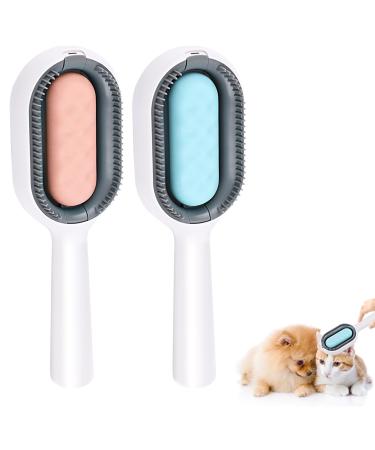 2 pieces of cat brush with water cleaning brush for animal hair animal hair removal ridge with water tank portable multifunctional hair removed pet brush