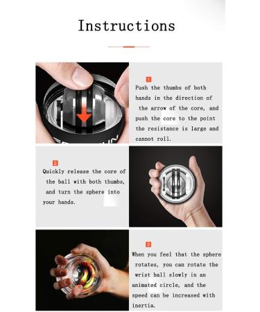 Wrist Ball 100 kg - Arm & Wrist Training Gyroscope for Strength Rehabilitation & Refreshment | International Shipping Available - Buy Online on GoSupps.com