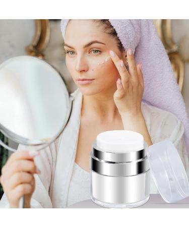 ASEVAT Airless Pump Jar 1oz White - Refillable Vacuum Pump Bottle for Lotions and Creams - Buy Online on GoSupps.com