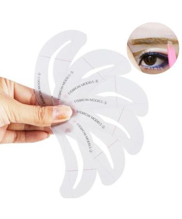Frcolor 6Pcs Eyebrow Stencil Grooming/Shaping Template Makeup Tool 3-Style