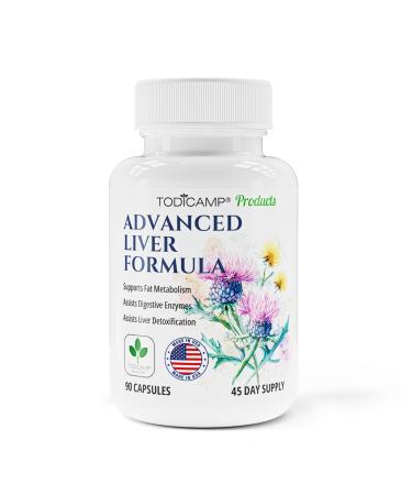 TODICAMP Liver Health with Milk Thistle Artichoke Extract Choline - Advanced Liver Detox Capsules for Liver Cleanse (Liver Support Capsules (Unflavored))