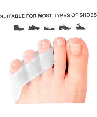 Silicone Toe Stretchers & Protectors Set - 24 pcs Bunion Guard & Separator Armor for Bunions & Bunionettes - White & Pinky Small Toe Separators by Skinx (6x2x0.6cm) - Buy Online on GoSupps.com