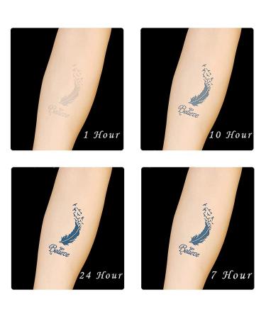 2 Week Flower Semi Permanent Tattoos for Women - 8 Large Sheets & Long-Lasting Juice Upgrade - Realistic Temporary Tattoo Stickers - Set of 10 Sheets - Buy Online on GoSupps.com
