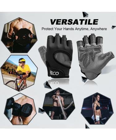 iECO Fitness Gloves - Optimal Training Gloves for Strength & Weight Training | CrossFit & Bodybuilding - Unisex Size L - Buy Online on GoSupps.com