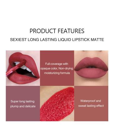 Buy 10 Colors Nude Matte Lip Gloss Set - Waterproof Non-Stick Liquid Lipstick for All-Day Wear - Buy Online on GoSupps.com