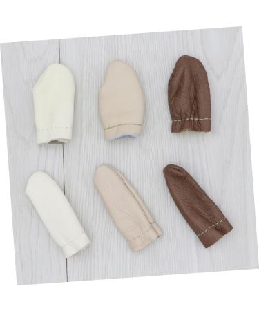 FRCOLOR 5 Pairs Leather Thimbles - Durable Cowhide Thumb Protectors for Sewing & Crafts | International Shipping - Buy Online on GoSupps.com