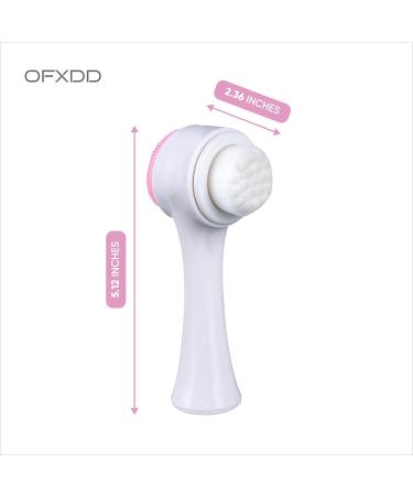 Facial Cleansing Brush - 2-in-1 Silicone Exfoliator & Massaging Brush for Women - Soft Bristles for Deep Cleansing & Exfoliation - Buy Online on GoSupps.com
