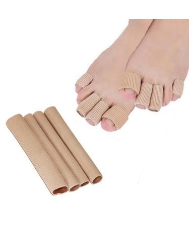 4pcs Cuttable Toe Tubes Sleeves Made of Elastic Fabric Lined with Silicone Gel.Toe Sleeve Protectors Relief Toe Pressure Pain Corn and Calluses Remover Have4sizes tochoose (03Diameter 2.0cm/0.8in)