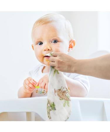 Lifetree Baby Muslin Washcloths - 6 Soft Bamboo Cotton Towels for Boys & Girls 26x26 cm Adorable Forest Animals - Buy Online on GoSupps.com