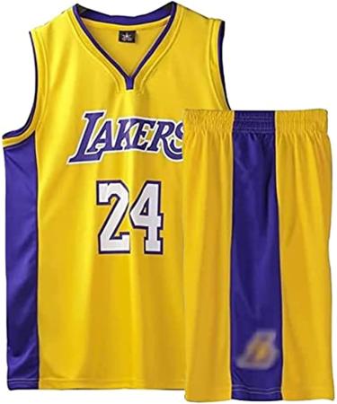Qkydky Little Boys' Basketball Training Set - Sleeveless Jersey & Trousers - Yellow XXL (Ages 11-14) - International Shipping - Buy Online on GoSupps.com