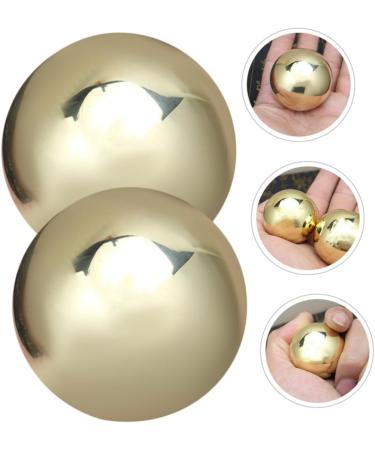 Magiclulu Brass Hand Training Massage Balls - Perfect for Palms & Finger Fitness | Enhance Grip & Relaxation - Buy Online on GoSupps.com