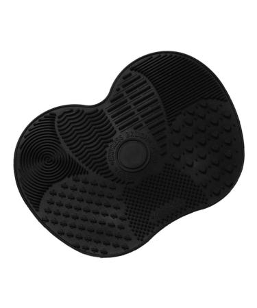 Rongweiwang Silicone Constitutional Cleaning Matte Constitutional Bush Matt Make-up Brush-up Pad Cosmetics Brush Cleaning Scrubber Black