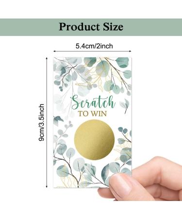 Haizct 50 Pack Watercolor Eucalyptus Blank Gift Certificate Scratch Off Cards for Small Business Spa Beauty Makeup Hair Salon Baby Shower Country Wedding Bridal Shower Gold-GK080 - Buy Online on GoSupps.com