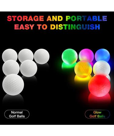 Glow in The Dark Golf Balls - Long Distance LED Night Glowing Colored Balls for Men, Women, and Children (6 Colors) - Buy Online on GoSupps.com