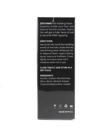 All-Natural Hair Fibers for Thinning Hair - Volume Powder & Bald Spot Cover for Men & Women (Black) - 0.98 Oz - Buy Online on GoSupps.com