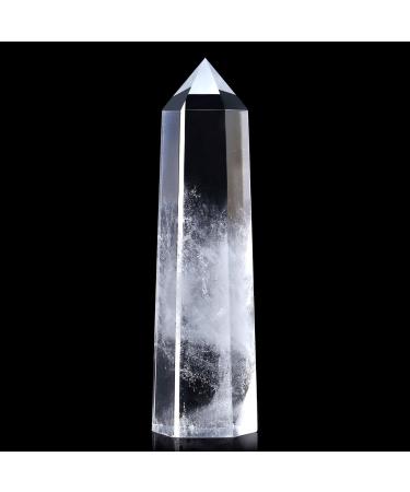 Xiannvxi 2 "Clear quartz crystals healing crystal wall gemstones stones tower natural hexagonal point rods meditation energy therapy stones clear quartz 2 inches