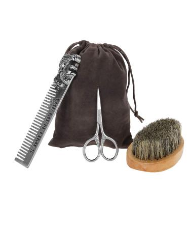 Durable Stainless Steel Bar Set for Men | Rust-Free Quick-Drying & Easy to Clean - Scissors Brushes & Comb Included - Buy Online on GoSupps.com