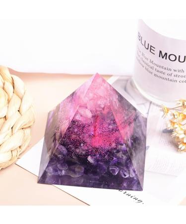 Moonstone Crystal Orgone Pyramid - Purple Chakra Healing Tower - Buy Online on GoSupps.com