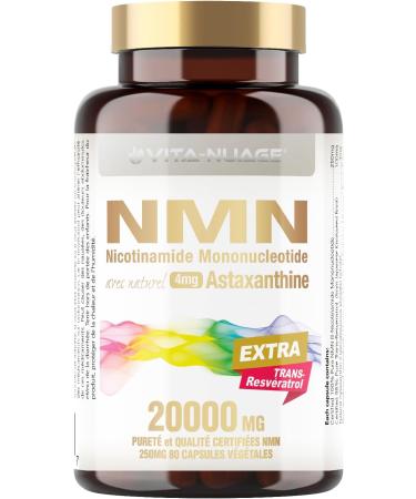 Vita-NuAge - NMN20000 Enhanced with 98% Trans-Resveratrol & Astaxanthin 100% Ultra High Purity 250mg NMN per Capsule for a Powerful NAD+ Boost. Elevate Cellular Energy Fortify Immunity and Embrace Healthy Aging (80 Count) 80 count (Pack of 1) - Buy Online on GoSupps.com