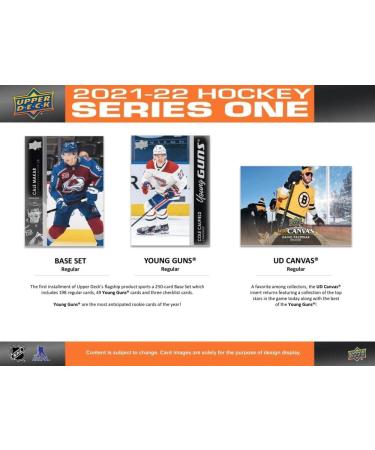 2021-22 Upper Deck Hockey Series 1 Retail Box - 24 Packs/8 Cards - 6 Young Guns - Buy Online on GoSupps.com