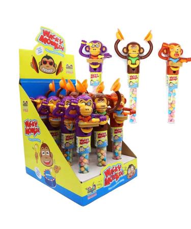 Wacky Fruit Flavour Dextrose Candy 3 Different Monkey Pack of 12 x 12g