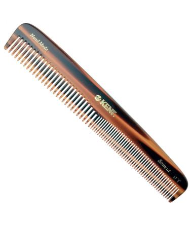 Kent 9T Pocket Comb & Hair Straightener - Wide Tooth/Fine Tooth Comb for Hair Care - Beard Straightener Comb and Cosmetology Supplies - Detangling Comb and Straightening Comb Styling Beard Comb 1 Pack Tortoiseshell
