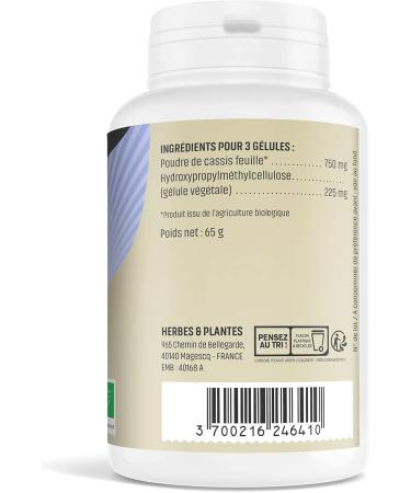 Organic Blackcurrant 200 Vegetable Capsules 250 mg - Herbs and Plants - Buy Online on GoSupps.com