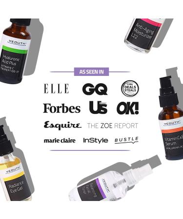 Yeouth Anti-Aging Skin Care Set | Complete 5-Part Facial Care for Men & Women | Vitamin C Hyaluronic Acid Eye Gel & More - Buy Online on GoSupps.com