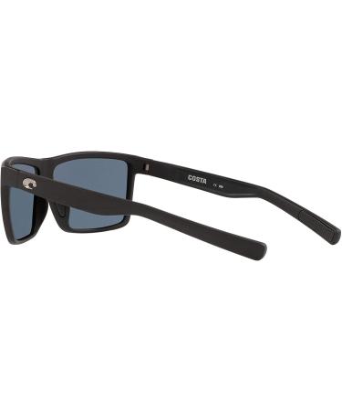 Costa Del Mar Men's Rinconcito Sunglasses - Matte Black/Grey Polarized-580p 60mm - Buy Online on GoSupps.com