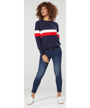 Zeta Ville Maternity Nursing Zipped Sweatshirt Striped Jumper 1110 - Navy - Size 16 - Buy Online on GoSupps.com