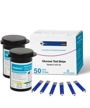 Blood Glucose Test Strips 50 for Bioland G-425-3