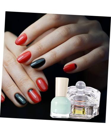 2pcs nail glass crystal cup Glass Nail Cup Transparent Glass Dappen Dish containers with lids monomer acrylic nail liquid dish Liquid Styling nails glass jar manicure 4X4cm Transparent Color 2 - Buy Online on GoSupps.com