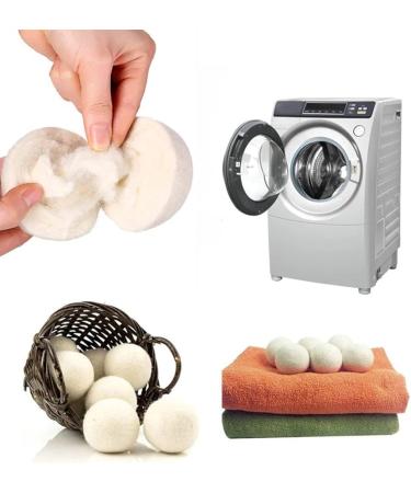 Natural Wool Dryer Balls - 12 Pack | 100% Pure Sheep Wool | Eco-Friendly Tumble Dryer Balls to Shorten Drying Time - Buy Online on GoSupps.com