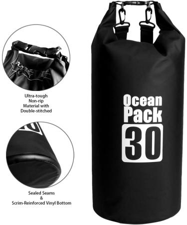 Bear Outdoor Dry Sack/Floating Waterproof Bag 2L/5L/10L/20L/30L for Boating  Kayaking  Hiking  Snowboarding  Camping  Rafting  Fishing and Backpacking Black 10L - Buy Online on GoSupps.com