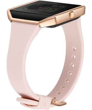 Amcute Slim Silicone Replacement Wristband for Blaze Band with Metal Frame - Pink Sand/Rose Gold - Buy Online on GoSupps.com