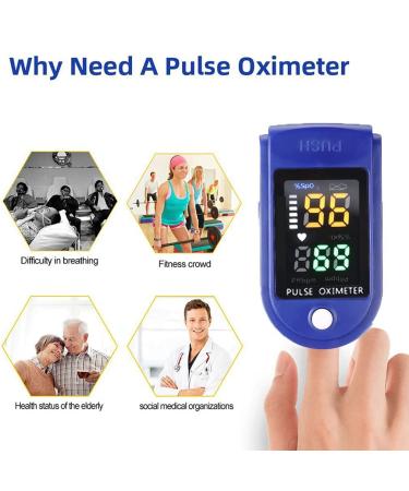 Finger Clip Pulse Oximeter | Blood Oxygen Saturation & Heart Rate Monitor | OLED Display | Health Monitor with 4-color LED Screen - Buy Online on GoSupps.com