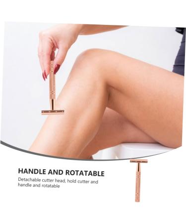 Soesfoufu Double Manual Razor for Men & Women - Metal Razor with Zinc Alloy Blade | Perfect for Personal Grooming - Buy Online on GoSupps.com